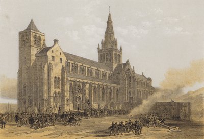 Glasgow (St Mungos) Katedrali, Dış (chromolitho) by after David Roberts