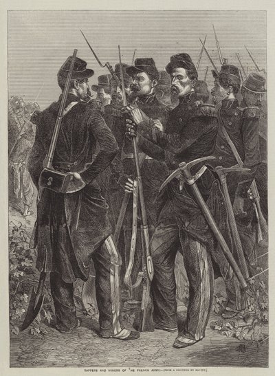 Fransız Ordusunun İstihbaratçıları ve Madenciler by after Denis Auguste Marie Raffet
