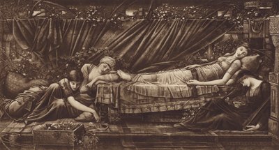 Uyuyan güzel by after Edward Coley Burne Jones