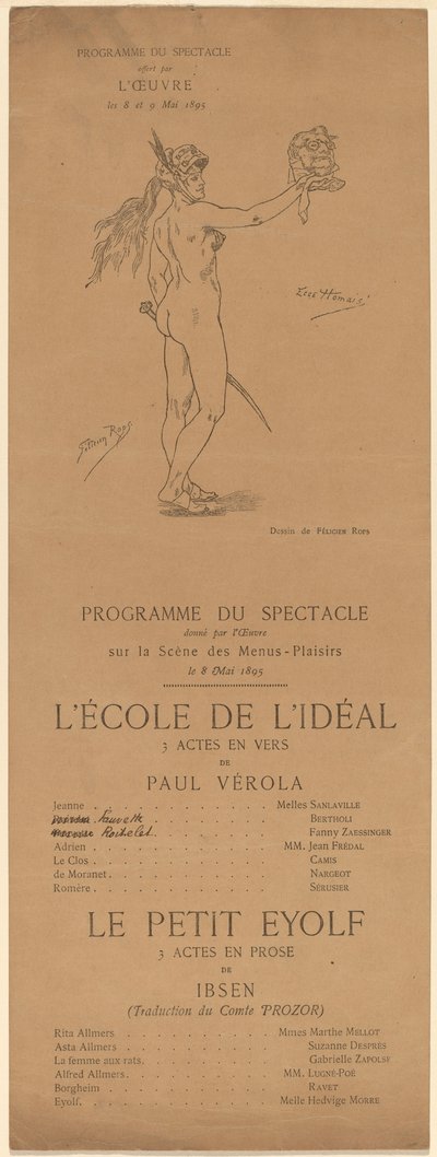 İdeal Okulu; Küçük Eyolf by after Félicien Rops