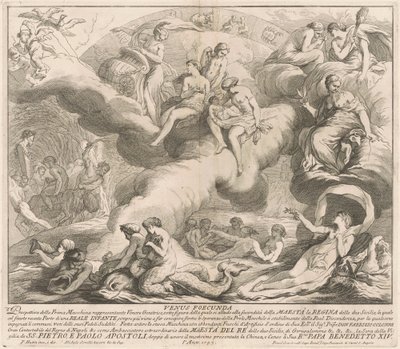 1743 Çini için Prima Macchina: Venüs Ana by after François Hutin Miguel de Sorellò