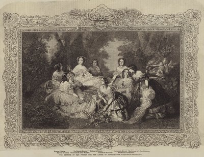 Fransız İmparatoriçesi ve Onur Hanımları by after Franz Xaver Winterhalter