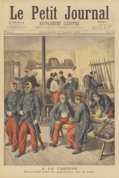 Fransız askerleri kışlalarında by after Frederic Theodore Lix