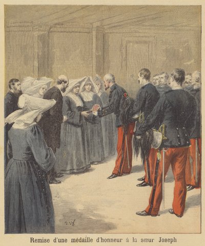 Rahibe Joseph'e madalya takdimi by after Frederic Theodore Lix
