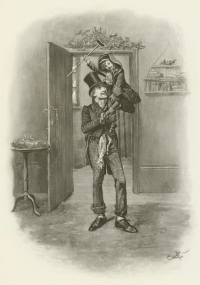 Bob Cratchit ve Minik Tim by after Frederick Barnard