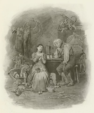 Caleb Plummer ve Kör Kızı by after Frederick Barnard