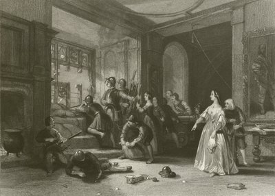 Wardour Kalesi Savunması by after George Cattermole