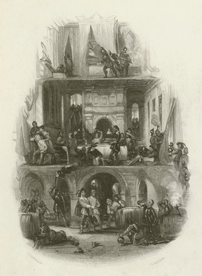 Birçok güzel konak yağmalandı ve yağmalandı by after George Cattermole