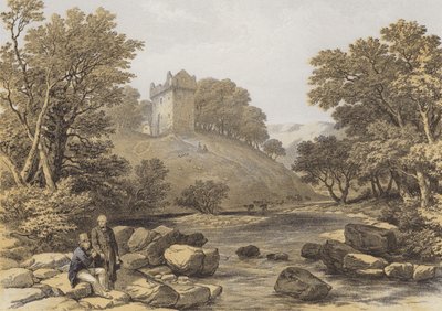 Newark Kalesi (kromolitho) by after George Cattermole