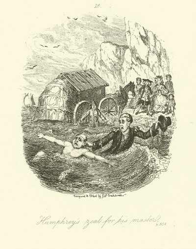 Tobias Smollett tarafından Humphry Klinker için İllüstrasyon by after George Cruikshank