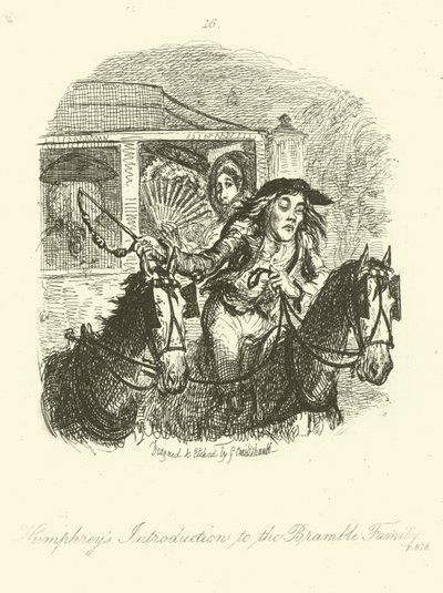 Tobias Smollett tarafından Humphry Klinker için İllüstrasyon by after George Cruikshank