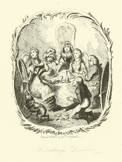 Tobias Smollett tarafından Humphry Klinker için İllüstrasyon by after George Cruikshank