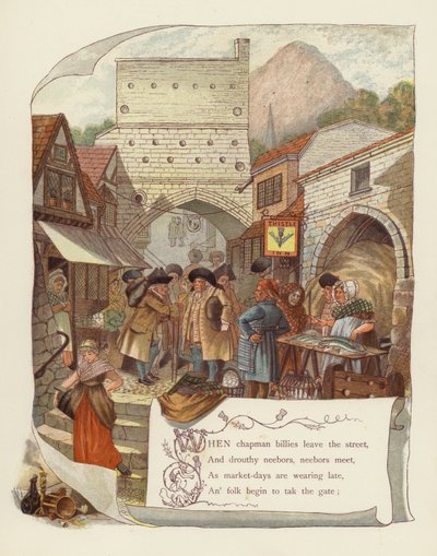 Robert Burns tarafından Tam OShanter için İllüstrasyon by after George Cruikshank