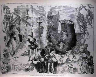 Drury Lane ve Covent Garden Pantomimlerinden sahneler, The Illustrated London News, 7 Ocak 1882 by after George Cruikshank