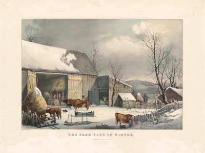 Kışın Çiftlik Avlusu by after George Henry Durrie