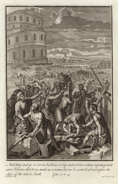 Babil Kulesi by after Gerard Hoet