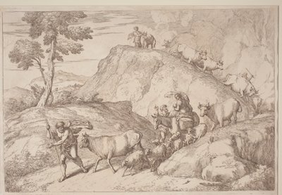 Sürüye Önderlik Eden Yaşlı Bir Çoban by after Giovanni Benedetto Castiglione Gaetano Zompini