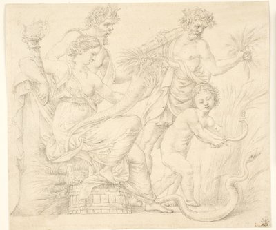 Persephone ve Dionysos by after Giulio Romano