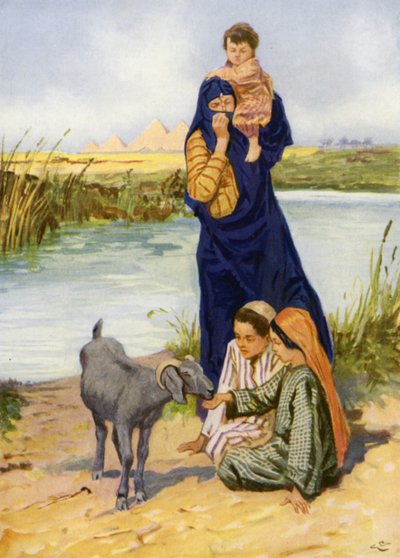 Nil Nehri kıyısında by after Gordon Frederick Browne