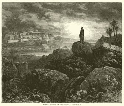 Ezekiels Tapınağın vizyonu, Ezekiel, xl, 2 by Gustave after Dore