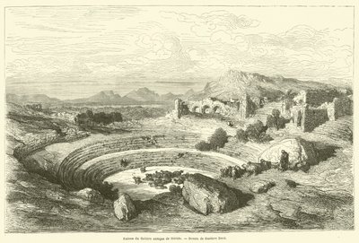 Merida antik tiyatrosunun kalıntıları by Gustave after Dore