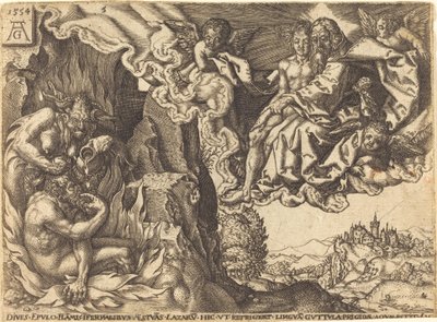 Cehennemdeki Zengin Adam by after Heinrich Aldegrever
