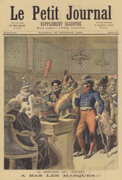 Paskalya öncesi perhizin ilk Çarşambası. Maskelerle aşağı by after Henri Meyer
