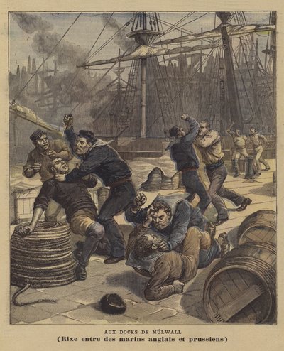 Millwall Rıhtımlarında by after Henri Meyer