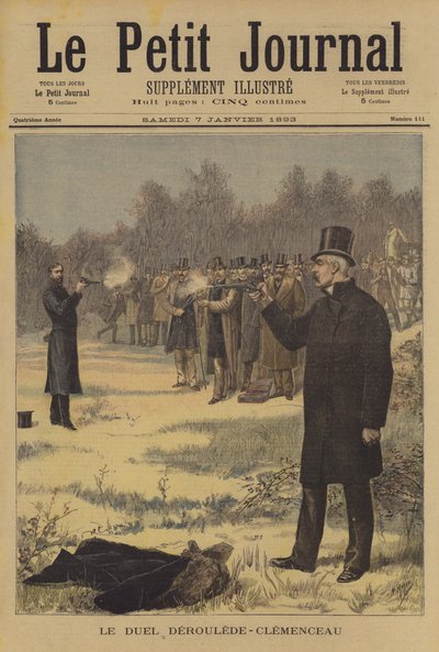 Paul Deroulede ve Georges Clemenceau arasındaki düello by after Henri Meyer