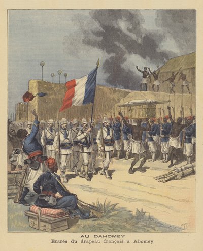 Fransız bayrağının Abomey, Dahomey