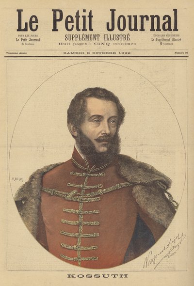 Lajos Kossuth, Macar avukat ve politikacı by after Henri Meyer