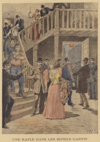 Polis bir pansiyona baskın düzenledi by after Henri Meyer