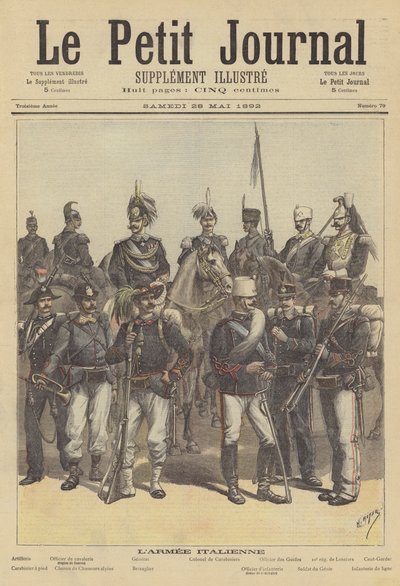 İtalyan ordusunun askerleri by after Henri Meyer