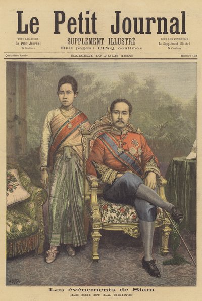 Siam Kralı ve Kraliçesi by after Henri Meyer