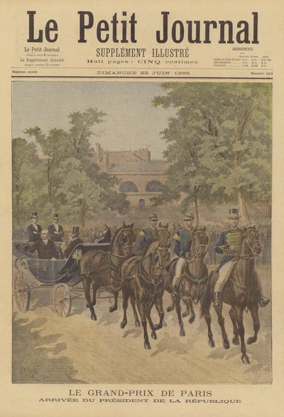Fransa Cumhurbaşkanı Grand Prix de Paris at yarışını izlemeye geliyor by after Henri Meyer