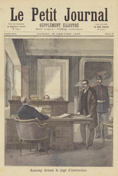 Katil Louis Anastay yargıç huzurunda by after Henri Meyer