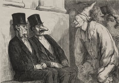 Opera balosunda: çok eğleniyorsun by after Honoré Daumier