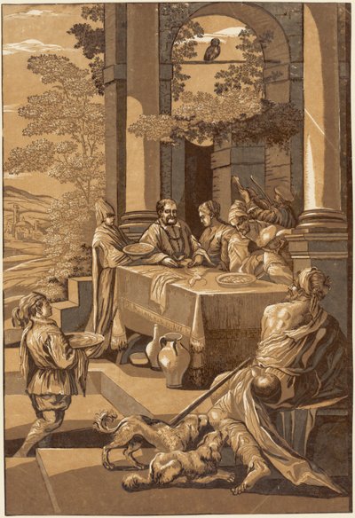 Dalışlar ve Lazarus (Sağ Panel) by after Jacopo Bassano John Baptist Jackson