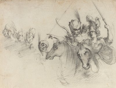 Atlı Figürler [verso] by after Jacques Bellange