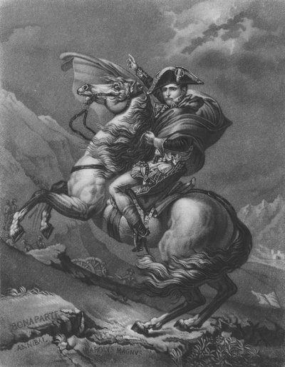 Napolyon Bonapart Alpleri geçerken by after Jacques Louis David