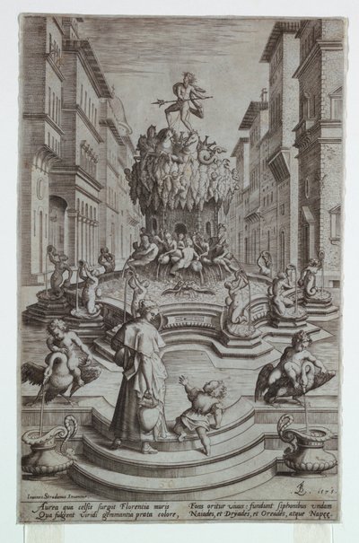 Neptün Çeşmesi, Floransa by after Jan van der Straet, called Stradanus