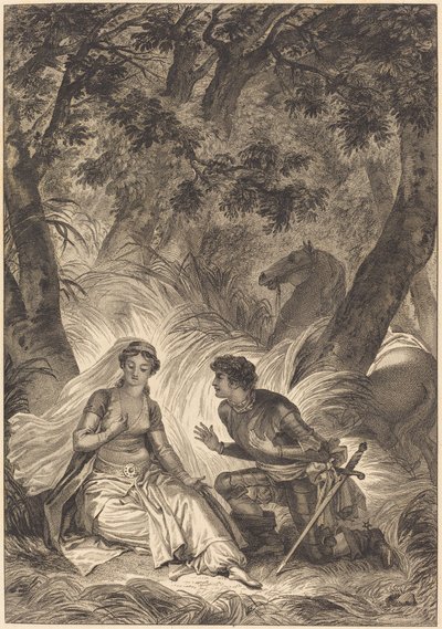 Garbe kralının gelini: Şövalye by after Jean Honoré Fragonard