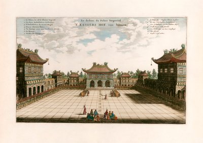 İmparatorluk Sarayı, Pekin, Çin by after Johannes Nieuhof