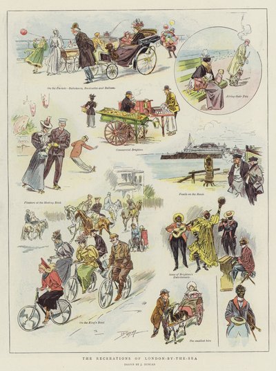 Londra-by-the-Sea'nin Rekreasyonları (chromolitho) by after John Duncan