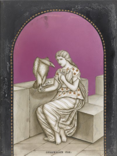 Columbias Fix, c.1861-65 (porselen üzerine düşük ateşli emaye boyama) by after John Tenniel