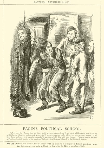 Fagins Siyasi Okulu by after John Tenniel