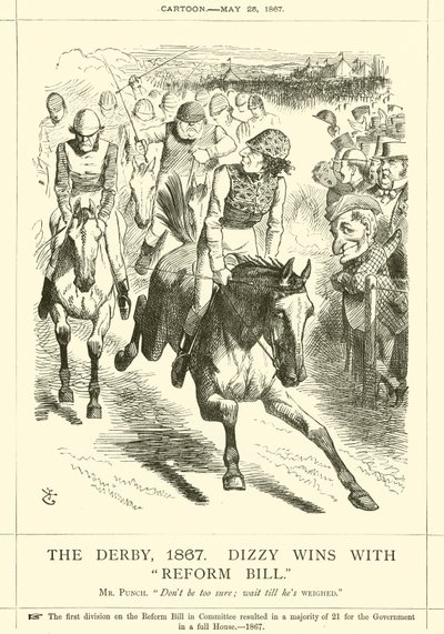 Derby, 1867, Dizzy Reform Bill ile kazandı by after John Tenniel