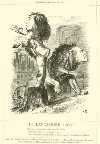 Lancashire Aslanları by after John Tenniel