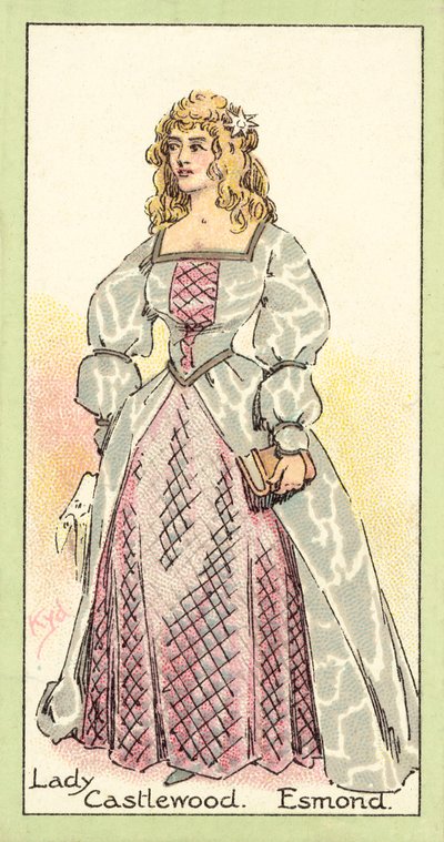 Leydi Castlewood, Esmond (kromolitho) by after Joseph Clayton Clarke