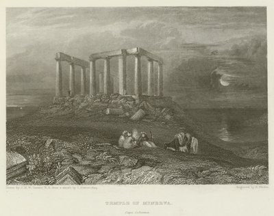 Minerva Tapınağı, Colonna Burnu by after Joseph Mallord William Turner